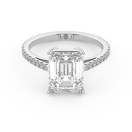 White gold - Central diamond 3.0 ct - view 2