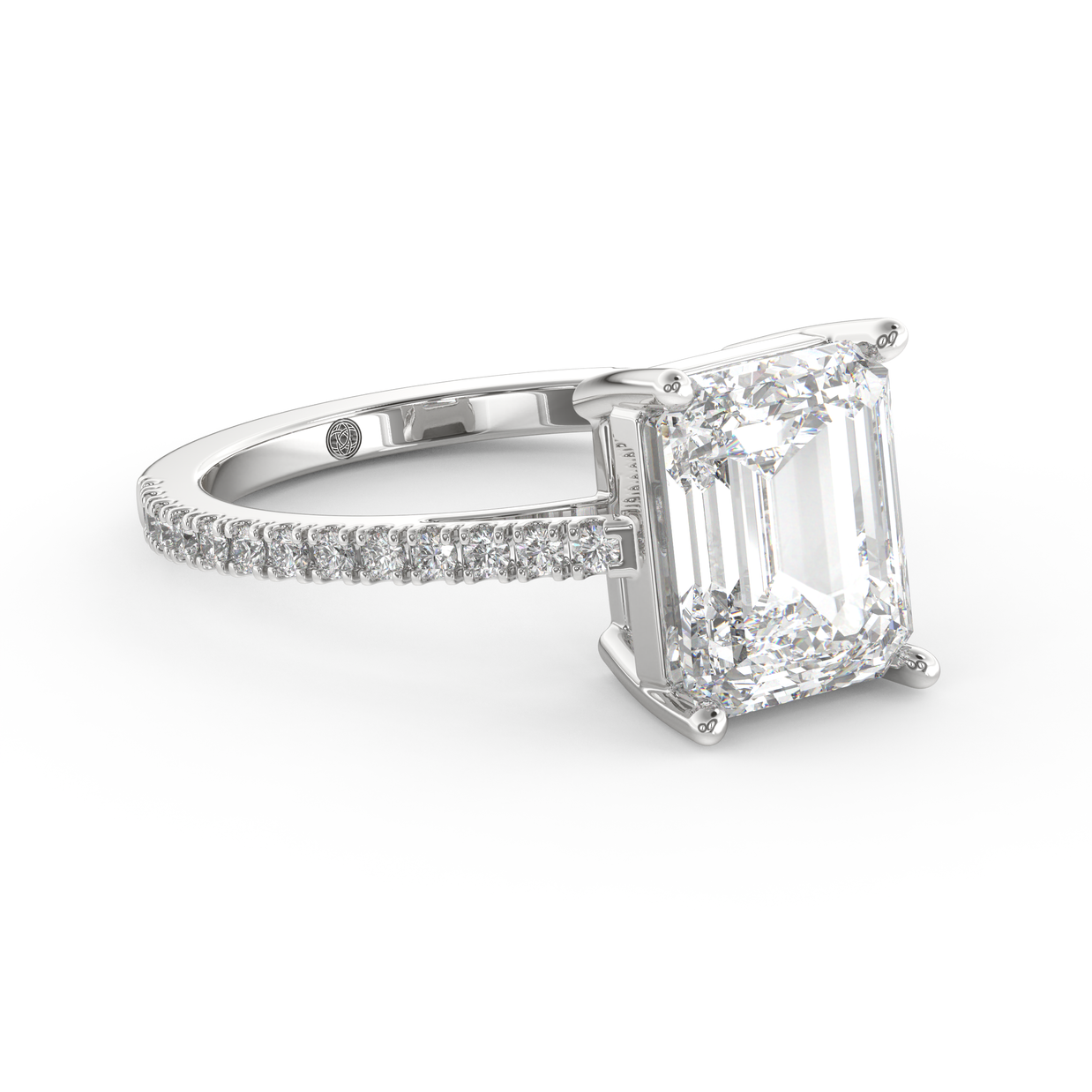 White gold - Central diamond 3.0 ct - view 3