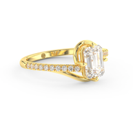 Yellow gold - Central diamond 1.0 ct - view 3