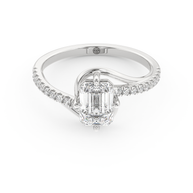 White gold - Central diamond 1.0 ct - view 2