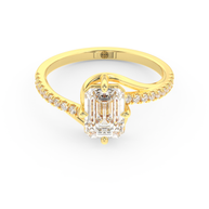 Yellow gold - Central diamond 1.5 ct - view 2