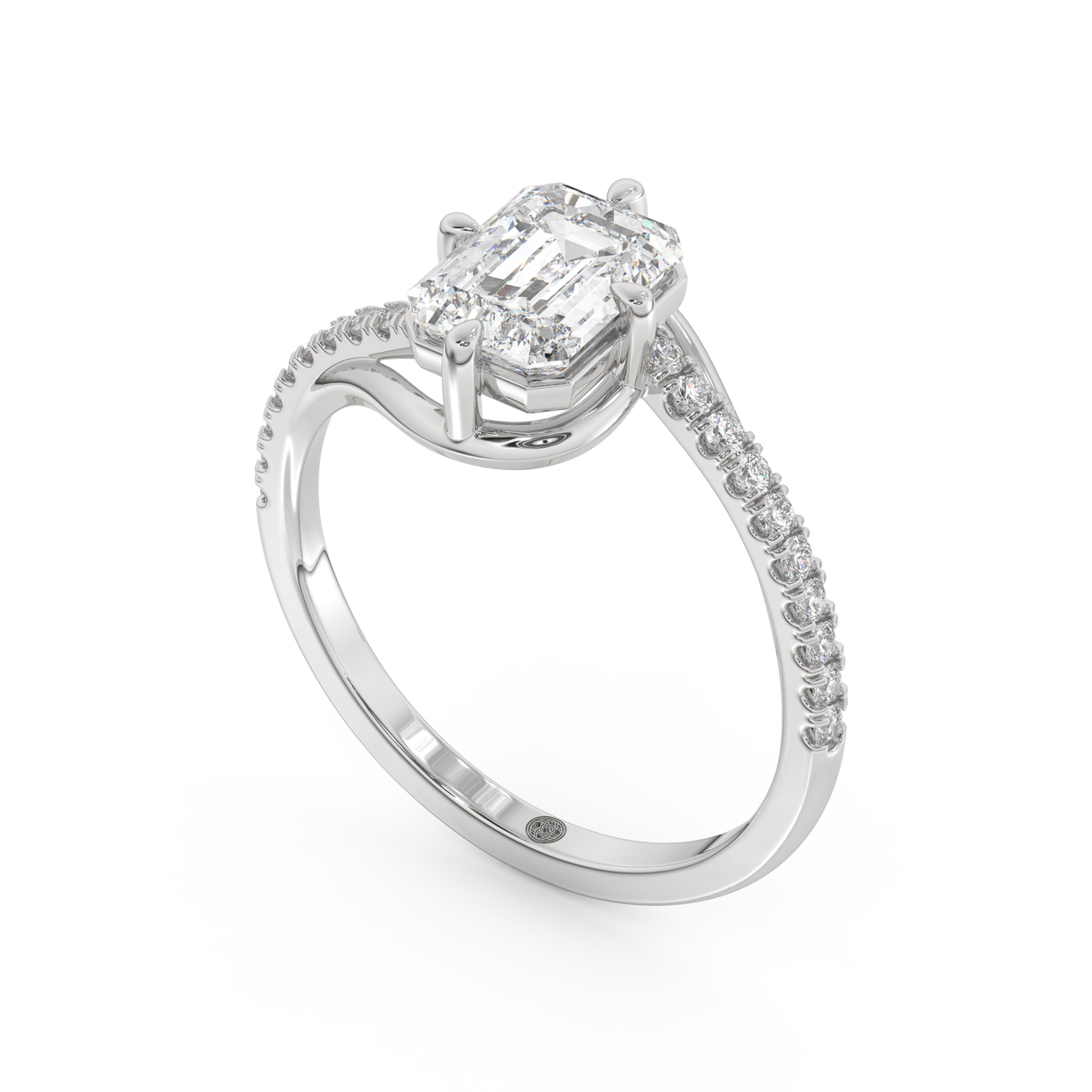 White gold - Central diamond 1.5 ct - view 1