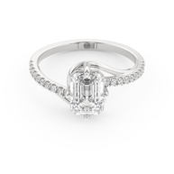 White gold - Central diamond 1.5 ct - view 2