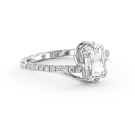 White gold - Central diamond 1.5 ct - view 3