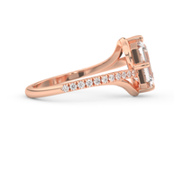 Rose gold - Central diamond 2.0 ct - view 3