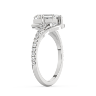 White gold - Central diamond 2.0 ct - view 5