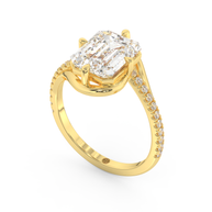 Yellow gold - Central diamond 3.0 ct - view 1