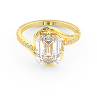 Yellow gold - Central diamond 3.0 ct - view 2