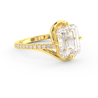Yellow gold - Central diamond 3.0 ct - view 3