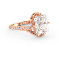 Rose gold - Central diamond 3.0 ct - view 3