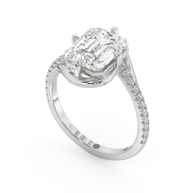 White gold - Central diamond 3.0 ct - view 1