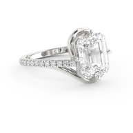 White gold - Central diamond 3.0 ct - view 3