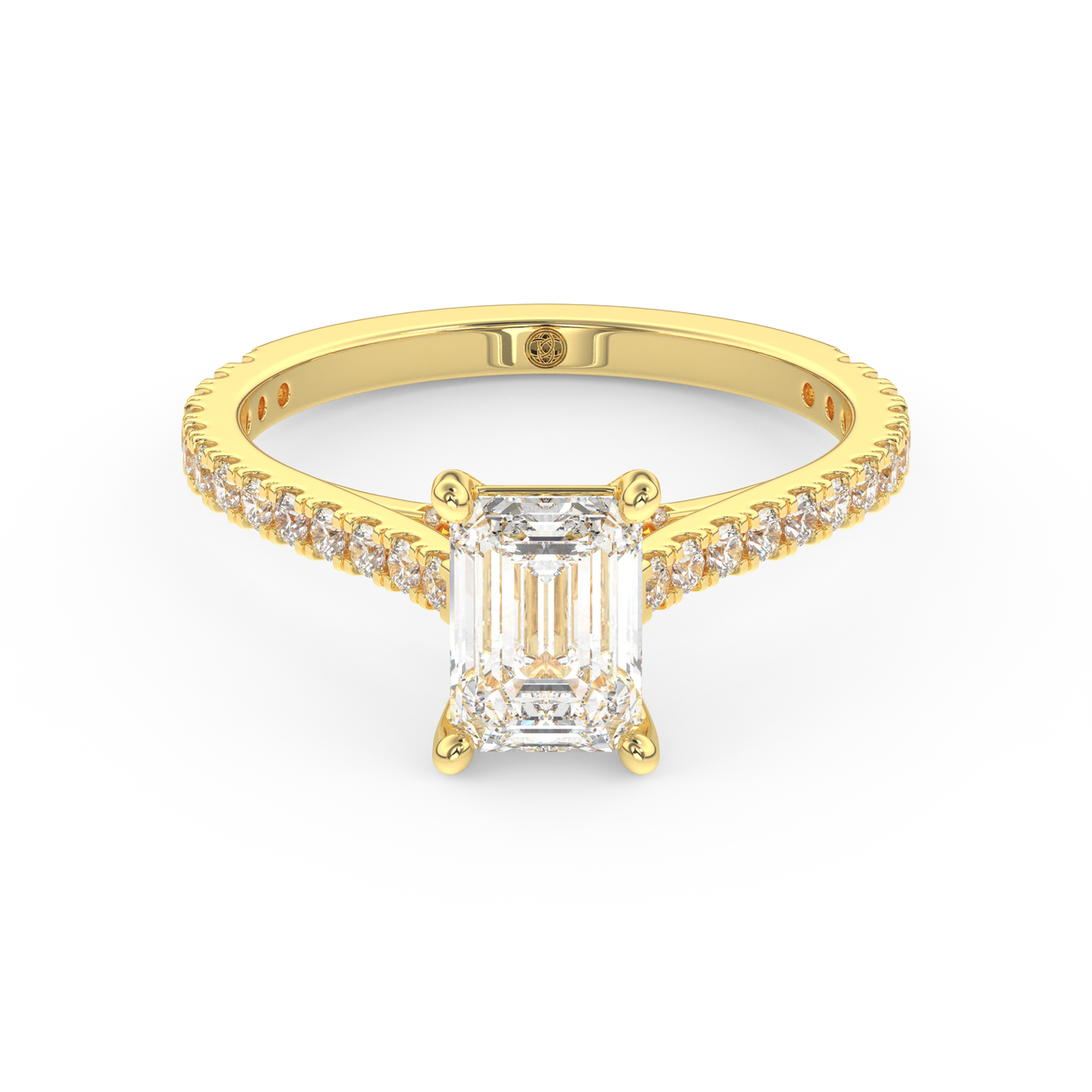 Yellow gold - Central diamond 1.0 ct - view 2