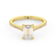 Yellow gold - Central diamond 1.0 ct - view 2
