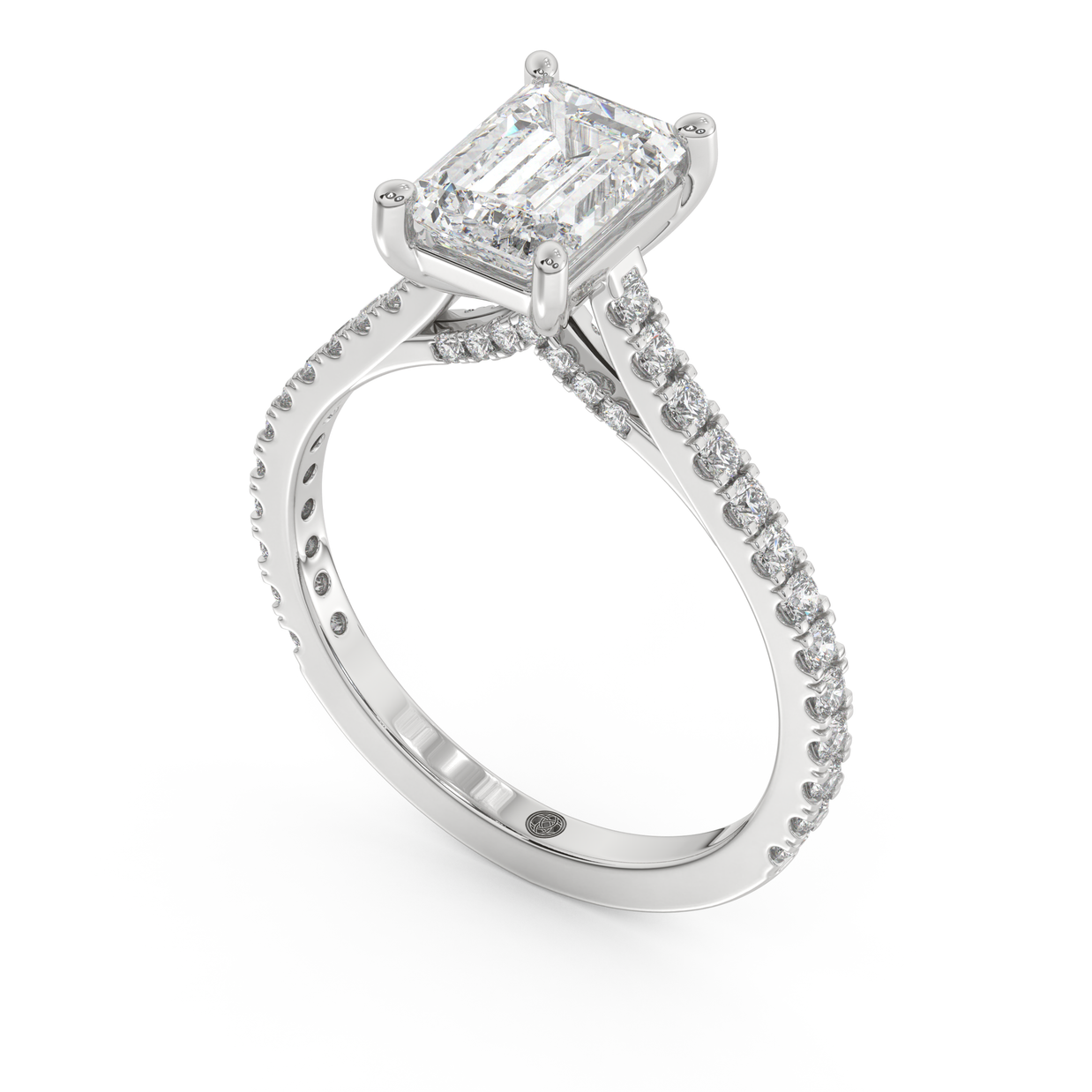 White gold - Central diamond 1.5 ct - view 1
