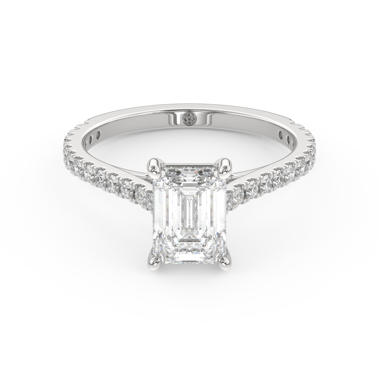 White gold - Central diamond 1.5 ct - view 2