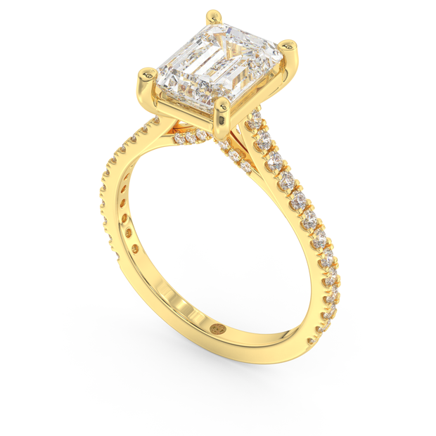 Yellow gold - Central diamond 2.0 ct - view 1