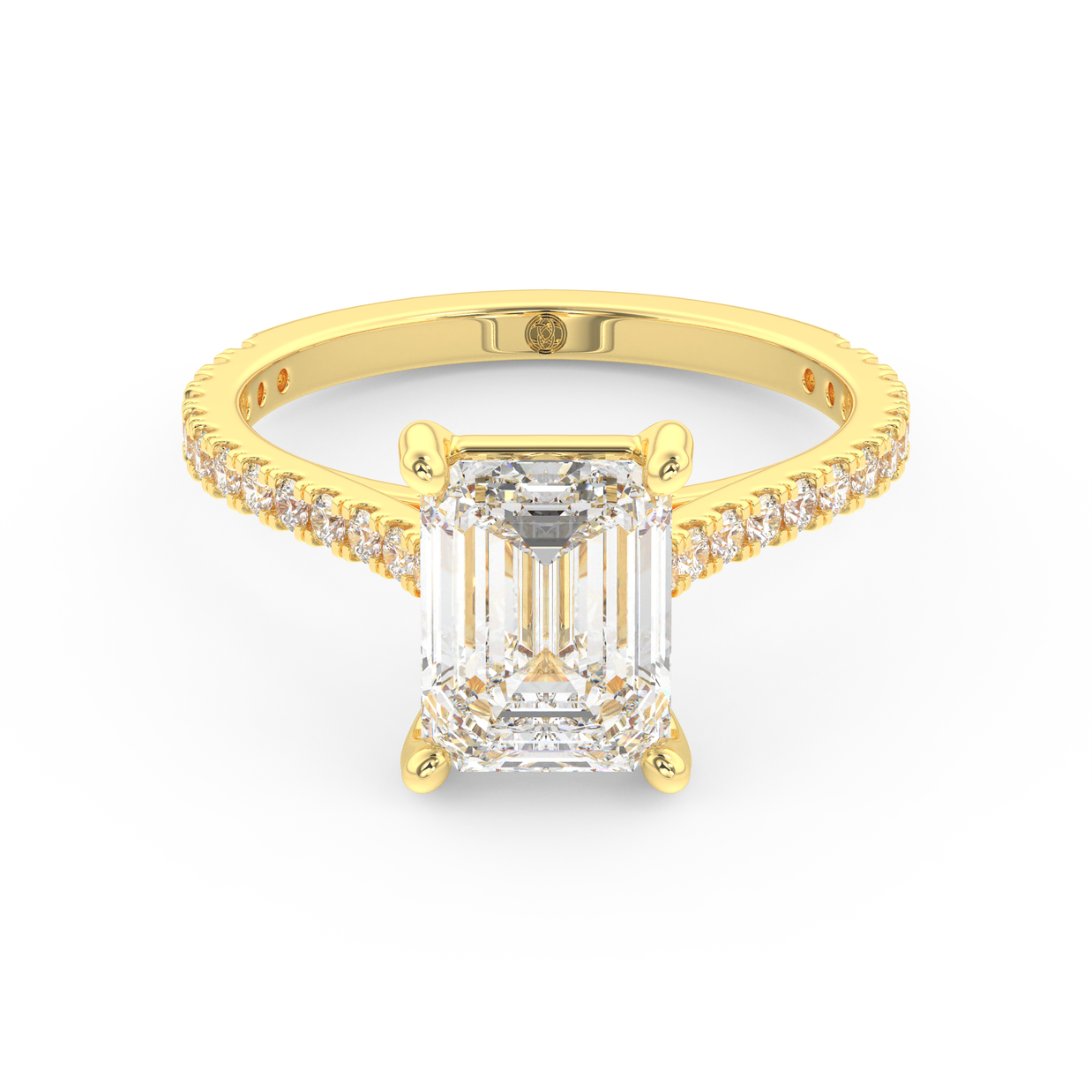 Yellow gold - Central diamond 2.0 ct - view 2