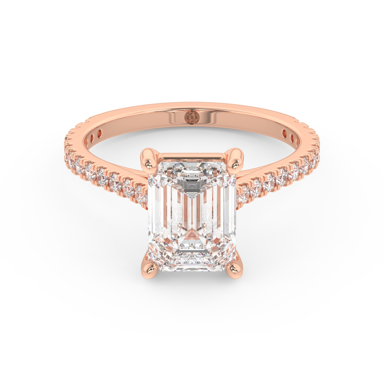 Rose gold - Central diamond 2.0 ct - view 2