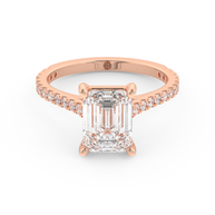 Rose gold - Central diamond 2.0 ct - view 2