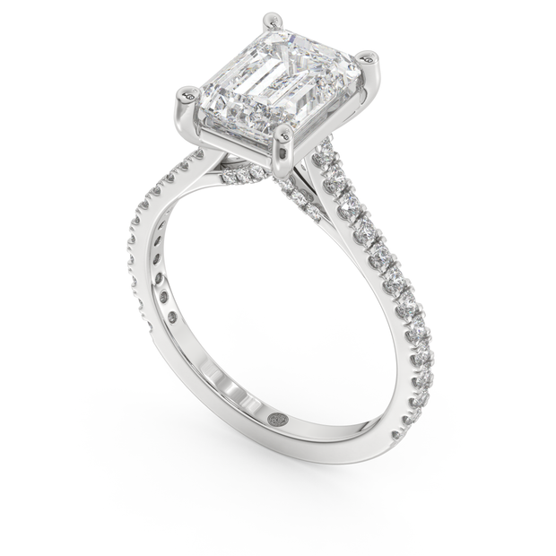 White gold - Central diamond 2.0 ct - view 1