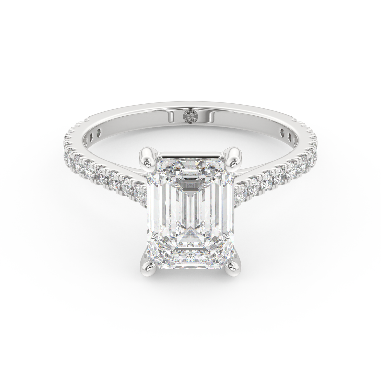 White gold - Central diamond 2.0 ct - view 2