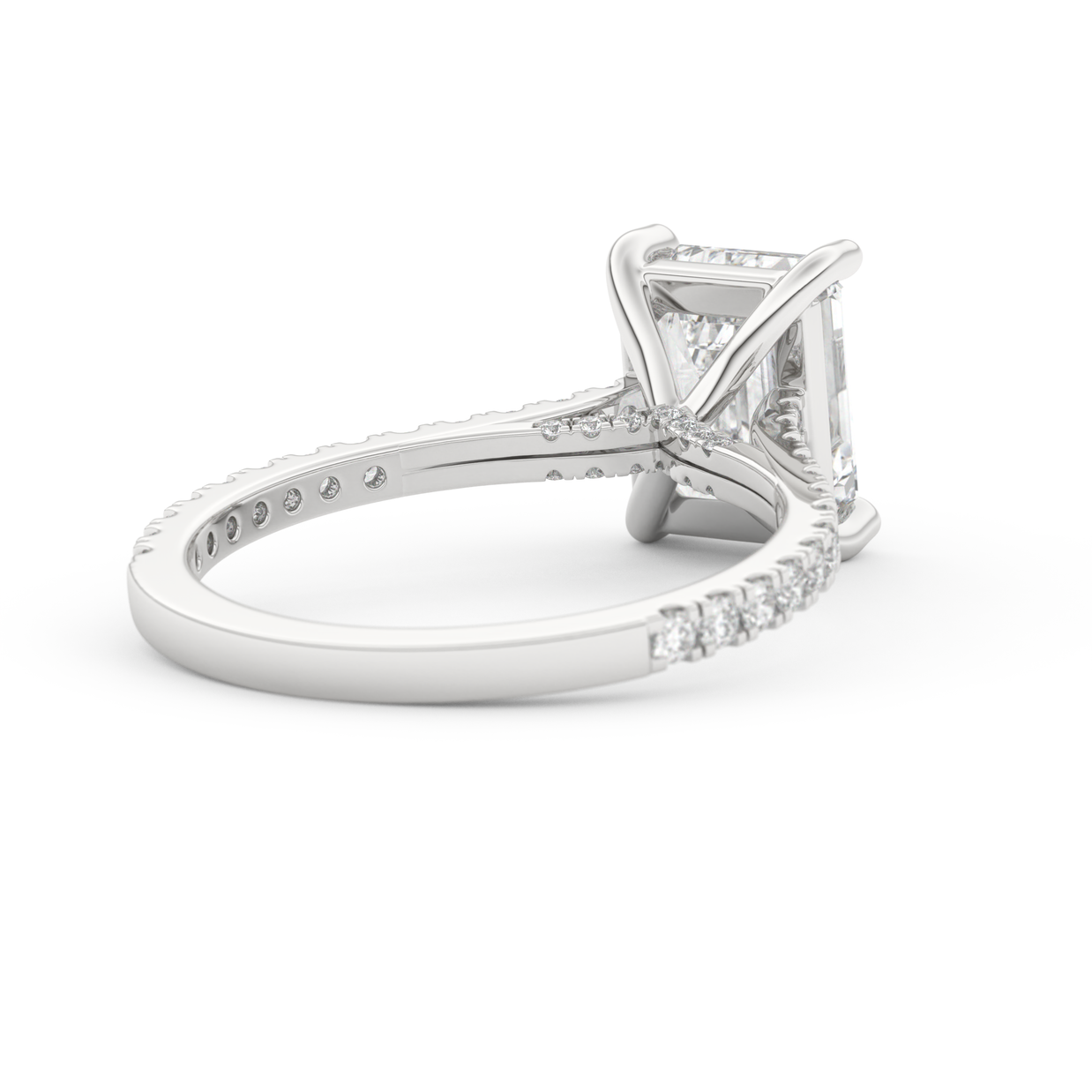 White gold - Central diamond 2.0 ct - view 4