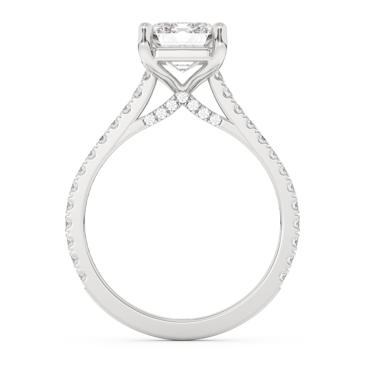 White gold - Central diamond 2.0 ct - view 6