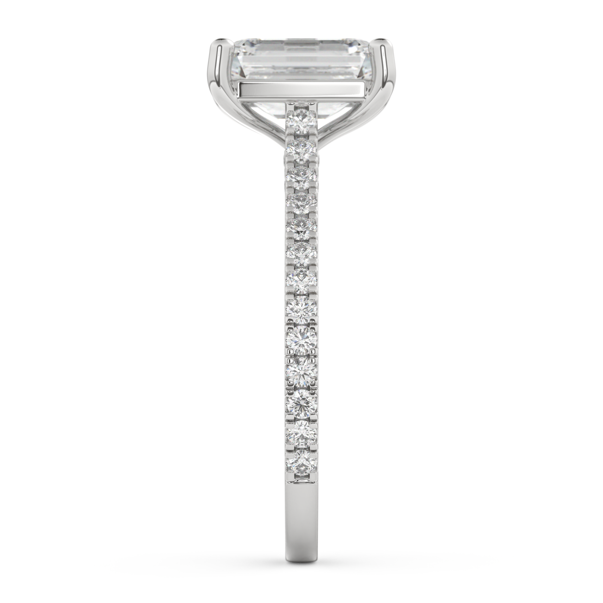 White gold - Central diamond 2.0 ct - view 7