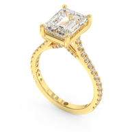 Yellow gold - Central diamond 3.0 ct - view 1