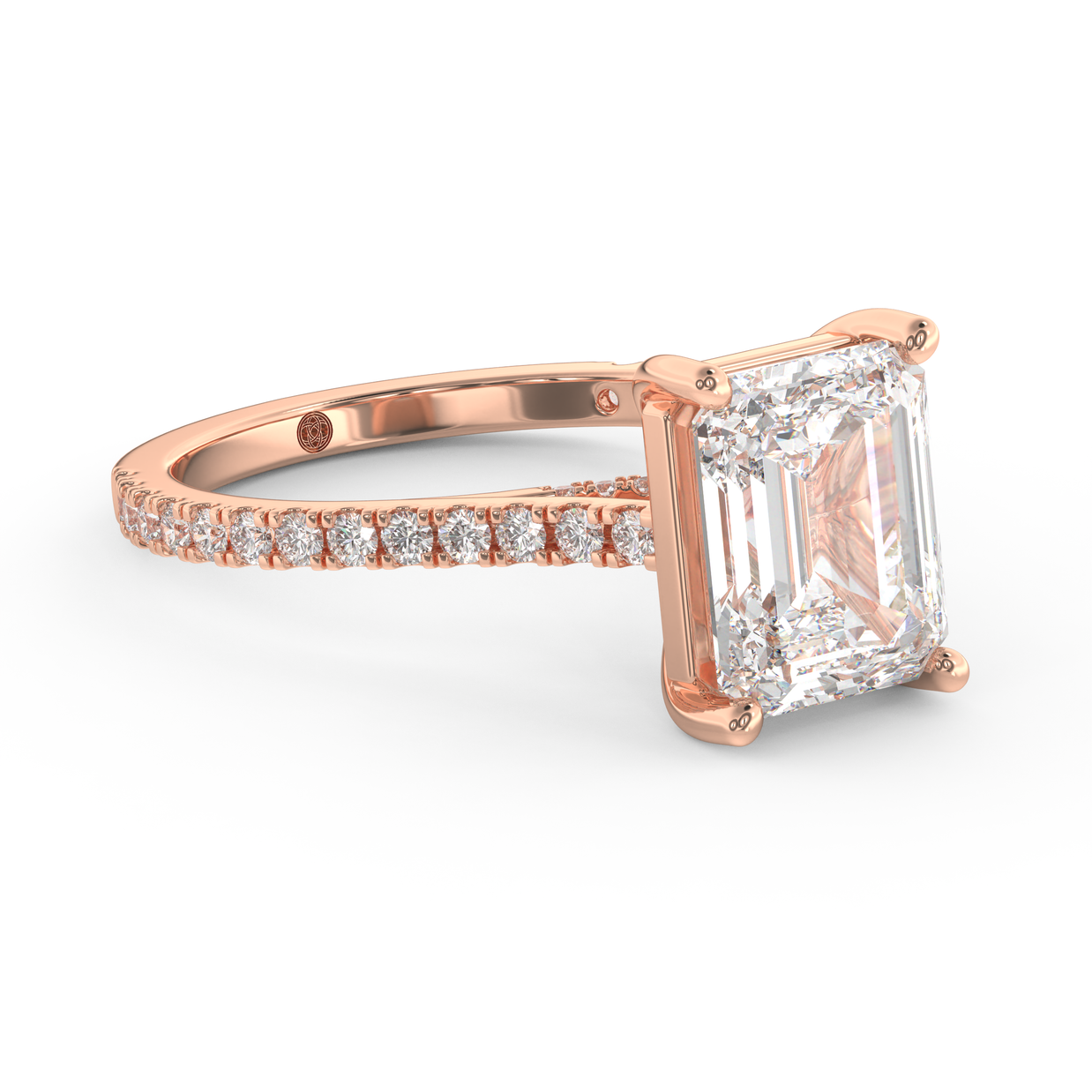Rose gold - Central diamond 3.0 ct - view 3