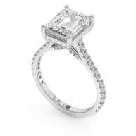 White gold - Central diamond 3.0 ct - view 1