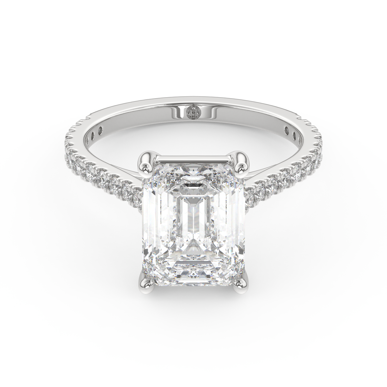 White gold - Central diamond 3.0 ct - view 2