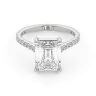 White gold - Central diamond 3.0 ct - view 2