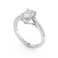 White gold - Central diamond 1.0 ct - view 1