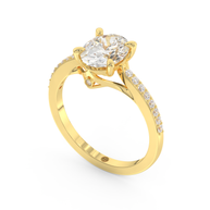 Yellow gold - Central diamond 1.5 ct - view 1
