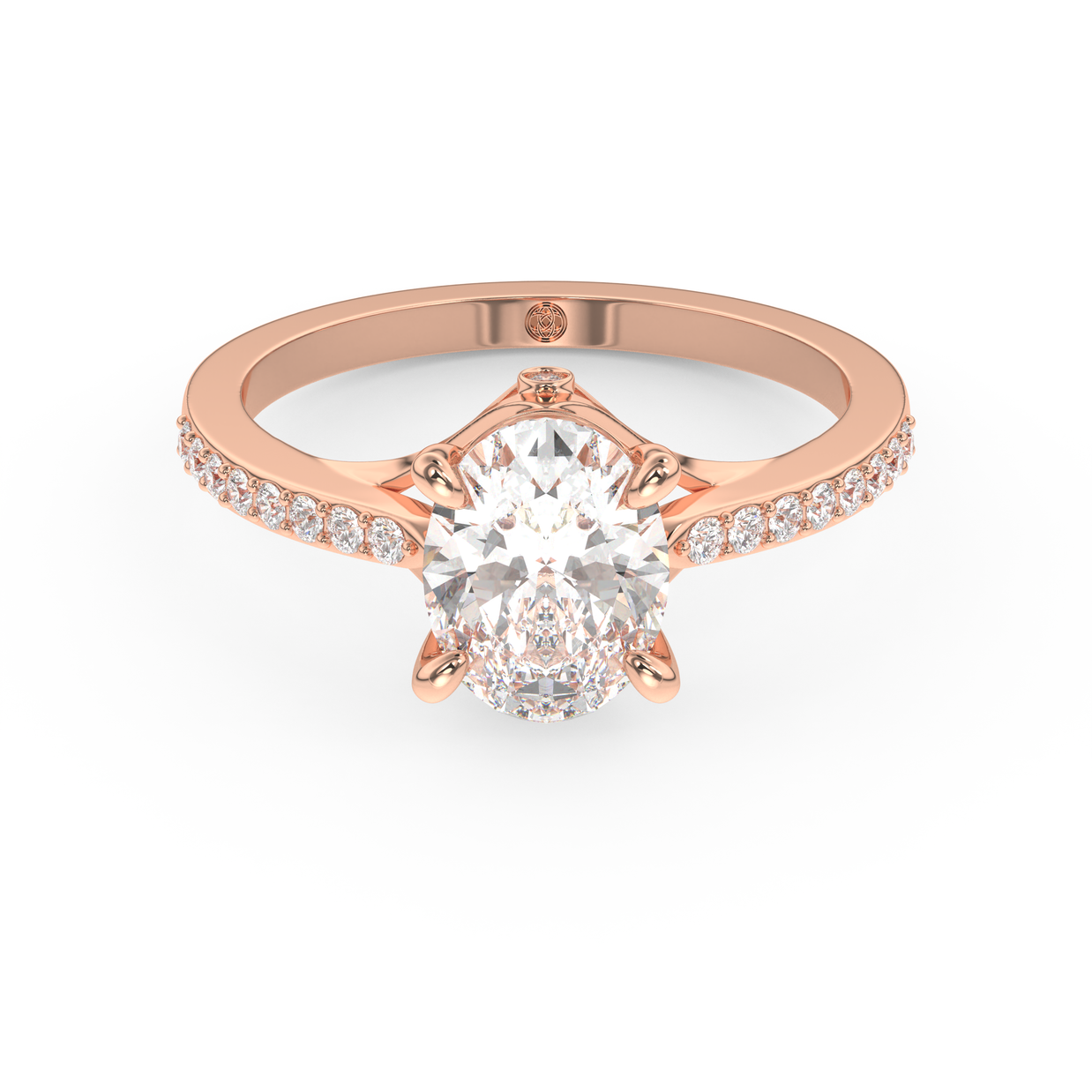 Rose gold - Central diamond 1.5 ct - view 2
