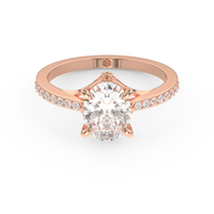 Rose gold - Central diamond 1.5 ct - view 2