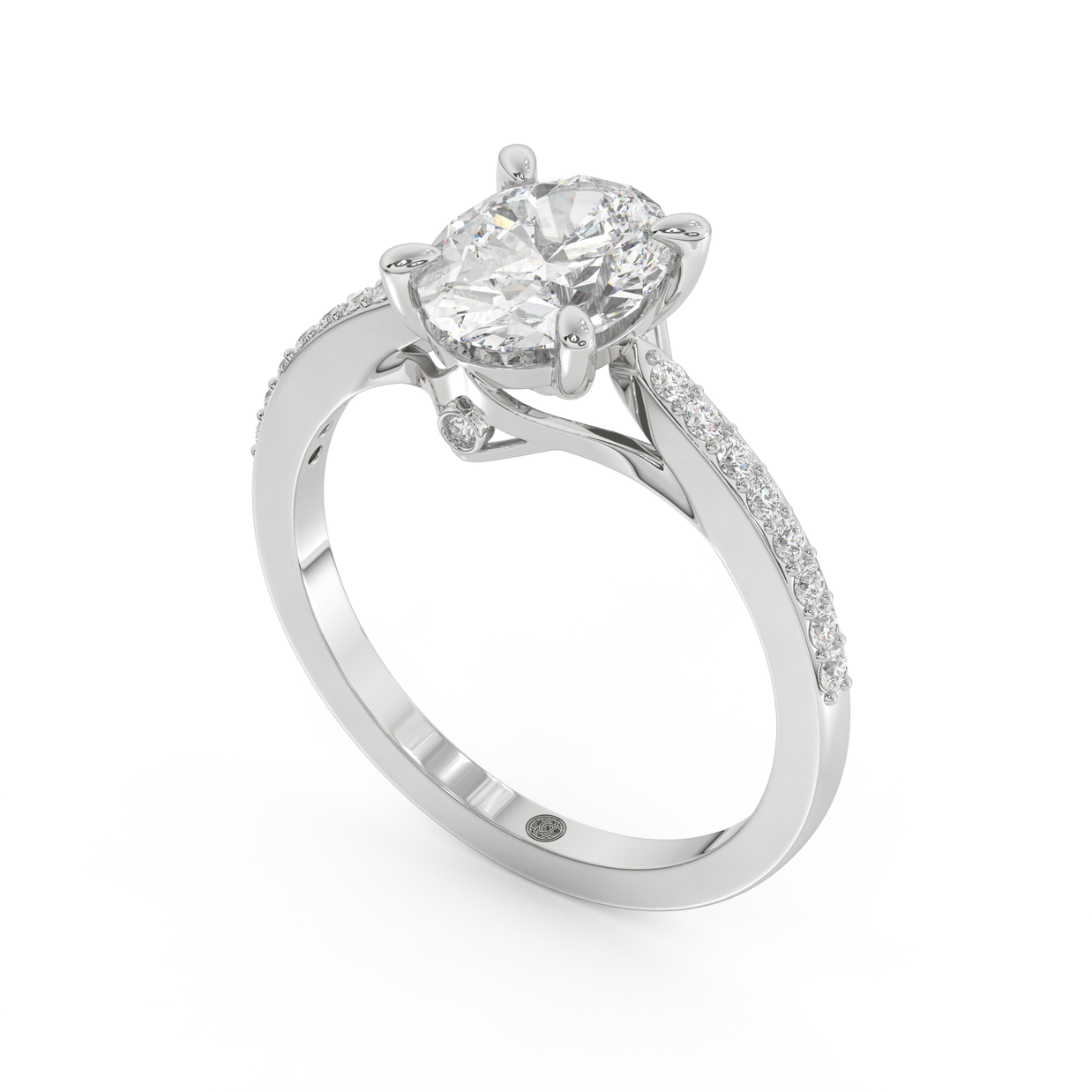 White gold - Central diamond 1.5 ct - view 1