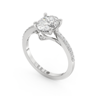 White gold - Central diamond 1.5 ct - view 1