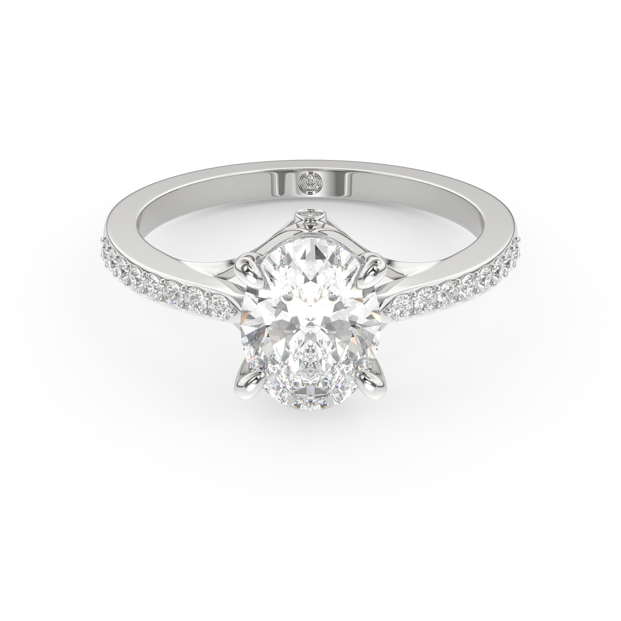 White gold - Central diamond 1.5 ct - view 2