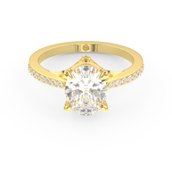 Yellow gold - Central diamond 2.0 ct - view 2
