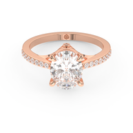 Rose gold - Central diamond 2.0 ct - view 2