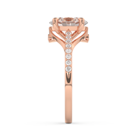 Rose gold - Central diamond 2.0 ct - view 7