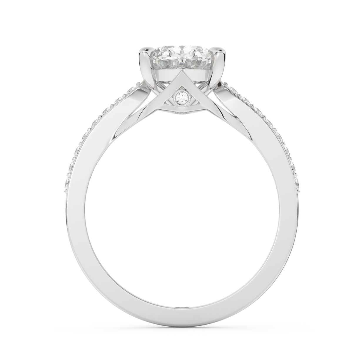 White gold - Central diamond 2.0 ct - view 6