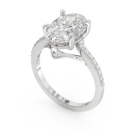 White gold - Central diamond 3.0 ct - view 1