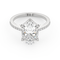 White gold - Central diamond 3.0 ct - view 2