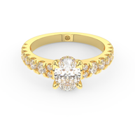 Yellow gold - Central diamond 1.0 ct - view 2