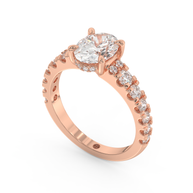 Rose gold - Central diamond 1.5 ct - view 1