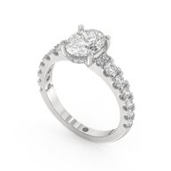 White gold - Central diamond 1.5 ct - view 1